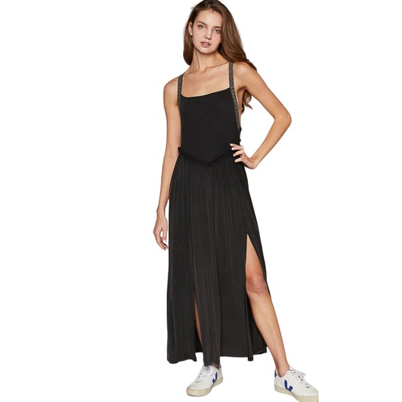 POL Dresses & Skirts - POL / Square Neck Jersey Knit Maxi Dress / Boho Casual Maxi Dress